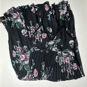 Maxrieny Floral Spaghetti Strap Dress With Lace Sz M B